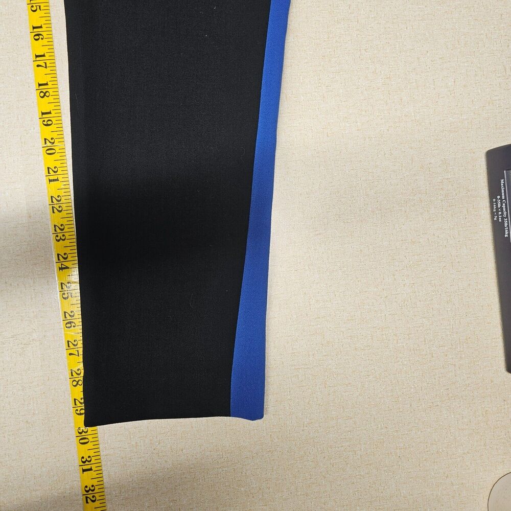 Halogen Womens Sz 10 Tuxedo Strip Dress Pants Black Blue Goth Professional - Picture 8 of 8